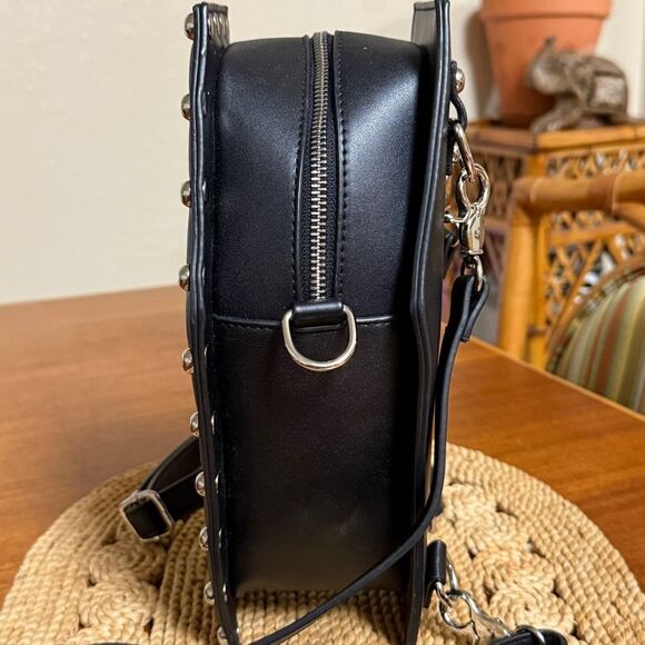NWOT Dolls Kill Widow Vegan Leather ROSE RESURRECTION COFFIN BACKPACK Black main image 5